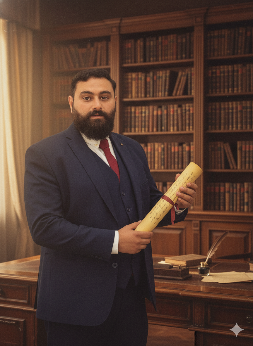 Portrait of Abdullrahman Zidan, curator of the collection