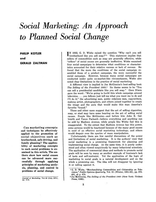 Cover of Social Marketing: Creating Social Change