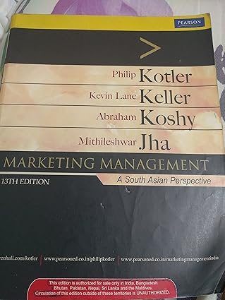Cover of Marketing Management: A South Asian Perspective